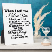 Plaque Photo Je t'aime, la meilleure chose qui soit ! (Côté)