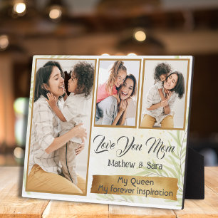 Plaque Photo Je t'aime Maman : Ma reine, mon inspiration