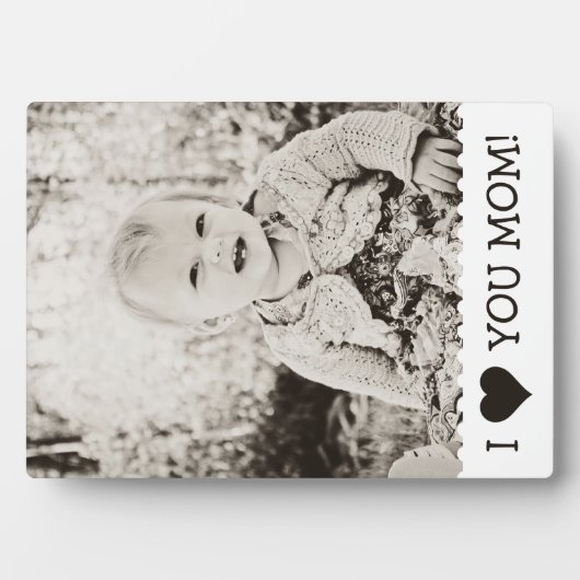 Plaque Photo Je t'aime Maman Personnalisée (Devant)