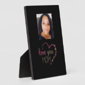 Plaque Photo Je t'aime maman photo (Côté)