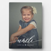 Plaque Photo Je T'Aime Oncle | Collage photo moderne (Devant)