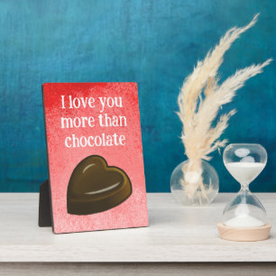 Plaque Photo Je t'aime plus que le chocolat