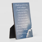 Plaque Photo Je vous ai pensé avec amour Poème du Souvenir (Côté)