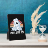 Plaque Photo Je vous poignarderai un t-shirt, infirmière fantôm (Côté)