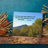 Plaque Photo Jean 10:10 Je suis venu pour qu'ils aient la vie.. (Côté)