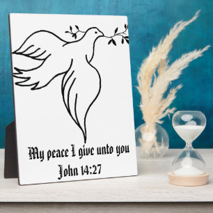 Plaque Photo Jean 14:27 verset biblique Religion Christianisme