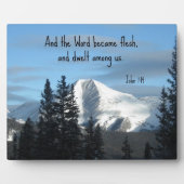 Plaque Photo Jean 1:14 Et la Parole devint chair... (Devant)