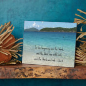 Plaque Photo Jean 1:1 Au début était la Parole... (Côté)