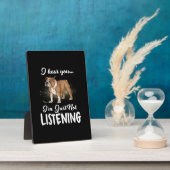 Plaque Photo J'entends que vous n'écoutez pas Cadeau bouledogue (Côté)
