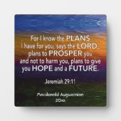 PLAQUE PHOTO JEREMIAH 29:11 (Devant)