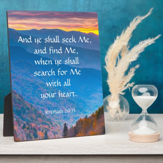 Plaque Photo Jeremiah 29:13 (Côté)