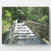 Plaque Photo Jérémie 29:13 (Devant)
