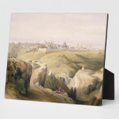 Plaque Photo Jérusalem du Mont des Oliviers, le 8 avril 1839 (Côté)