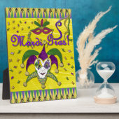 Plaque Photo Jester Mask Mardi Gras Arlequin (Côté)
