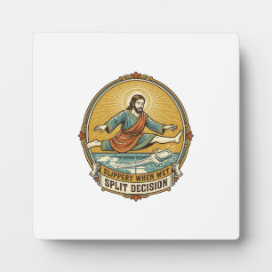 Plaque Photo Jésus a laissé tomber du savon mouillé en glissant