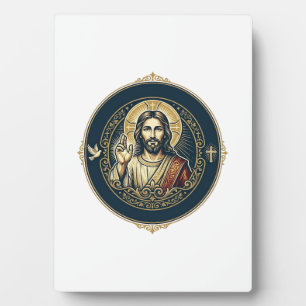 Plaque Photo Jésus Artiste Numérique iPad Art T-Shirt Inspiran