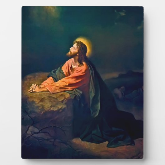 Plaque Photo Jésus Christ à Gethsémani (Devant)