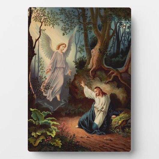 Plaque Photo Jésus-Christ avec ange (Devant)