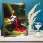 Plaque Photo Jésus Christ prier dans le jardin de Gethsémani (Côté)
