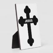 PLAQUE PHOTO JESUS CROSS (Côté)