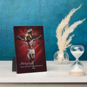 Plaque Photo Jésus Crucifié Est Mort Pour Nous À Cause De Nos P
