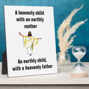 PLAQUE PHOTO JÉSUS ENFANT LOURD