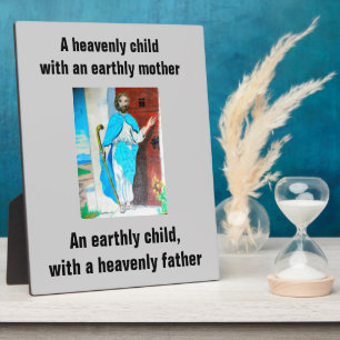 PLAQUE PHOTO JÉSUS ENFANT LOURD