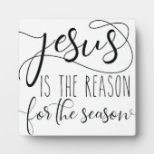 Plaque Photo Jésus est la raison de la saison Noël (Devant)