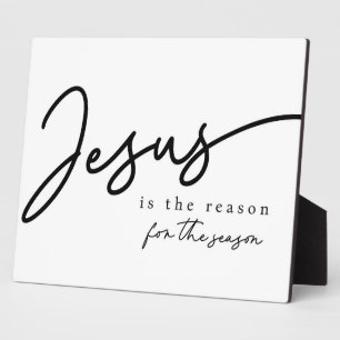 Plaque Photo Jésus est la raison de la saison Signe de Noël