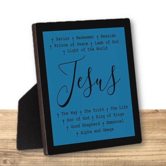 Plaque Photo "Jésus est" table de la foi chrétienne basée