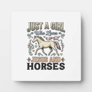Plaque Photo Jesus Et Fille De Chevaux Chemise De Foi De Cheval