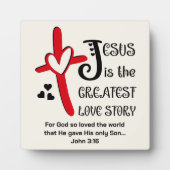 Plaque Photo JÉSUS Moderne LA PLUS GRANDE HISTOIRE D'AMOUR Chri (Devant)