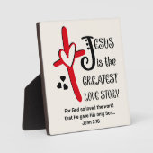 Plaque Photo JÉSUS Moderne LA PLUS GRANDE HISTOIRE D'AMOUR Chri (Recto)