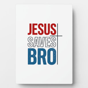 Plaque Photo Jésus Sauve Frère Typographie Chrétienne T-Shirt C