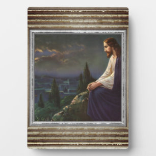 Plaque Photo Jésus Sur Une Montagne