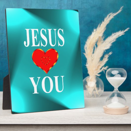 Plaque Photo Jésus t'aime (Côté)