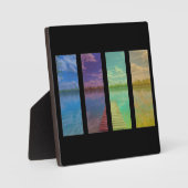 Plaque Photo Jetée en bois au-dessus d'un parc paysager du lac  (Recto)