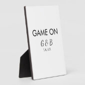 Plaque Photo Jeu sur ajouter le nom du couple partie de mariage (Côté)