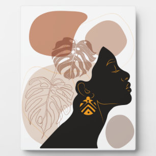 Plaque Photo Jeune belle femme afro-américaine