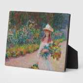 Plaque Photo Jeune fille dans le jardin de Giverny, 1888 (Côté)