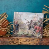 Plaque Photo Joan d'Arc (1412-31) Ordonne aux Anglais de quitte (Côté)