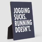 Plaque Photo Jogging Sucks. Courir ne marche pas. (Côté)