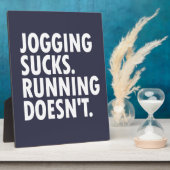 Plaque Photo Jogging Sucks. Courir ne marche pas. (Côté)