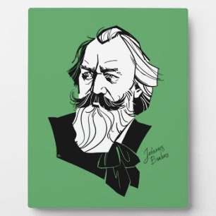 Plaque Photo Johannes Brahms