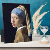 Plaque Photo Johannes Vermeer - Fille avec une oreille perle (Côté)
