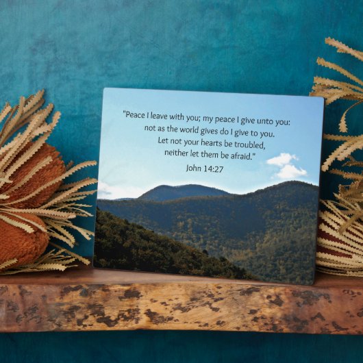 Plaque Photo John 14:27 (Côté)