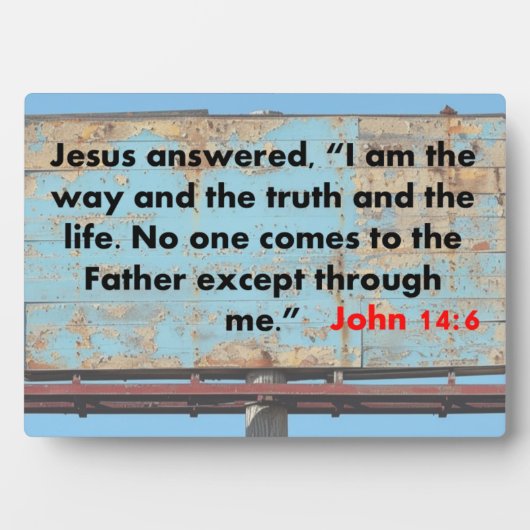 Plaque Photo John 14:6 (Devant)