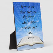 Plaque Photo John 15:3 (Côté)