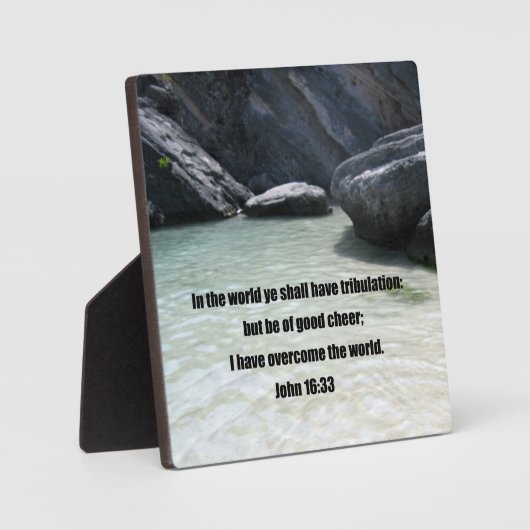 Plaque Photo John 16:33 (Recto)