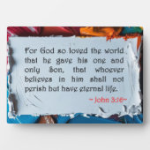 Plaque Photo John 3:16 (Devant)